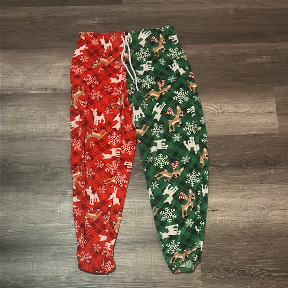 Festive Red and Green Holiday Pajama Pants